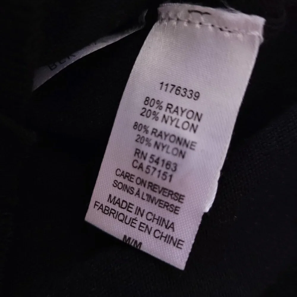 NWT 80% Rayon Calvin Klein Black Button-Up Cardigan - Picture 3 of 6